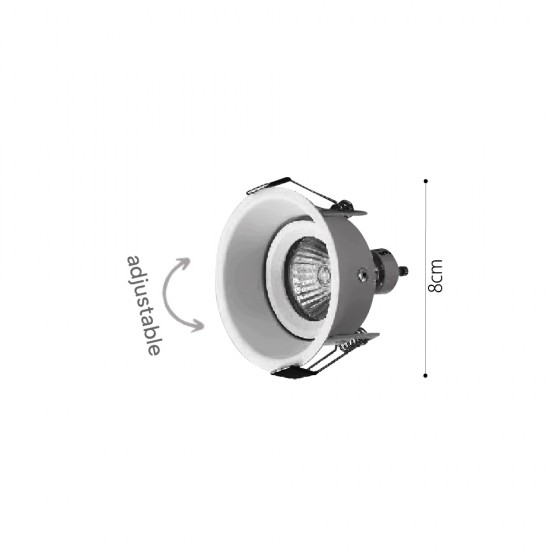 Inlight Downlight σποτ GU10 σε μαύρη απόχρωση (X0010-Black)