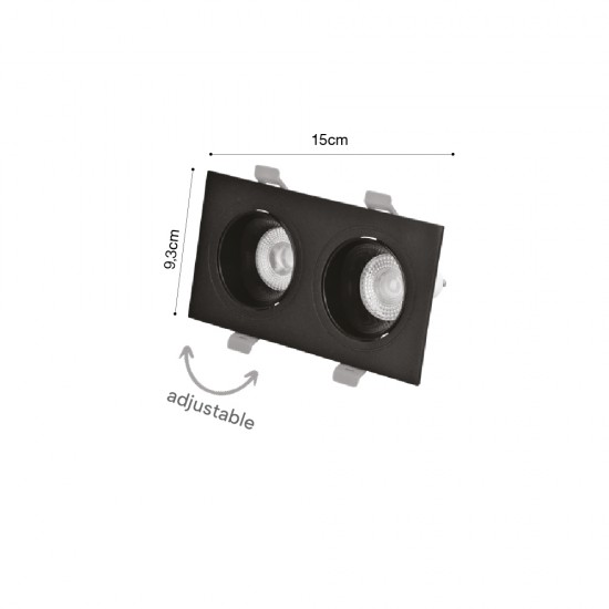 Inlight Downlight σποτ GU10 σε λευκή και μαύρη απόχρωση (X00330WB)