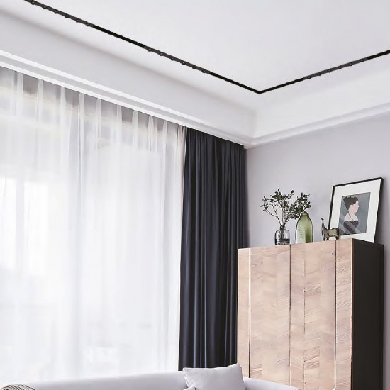 Inlight Γραμμικό φωτιστικό LED 6W 3000K για μαγνητική Mini ράγα σε μαύρη απόχρωση D:30cmx1,6cm (TMM0011-Black)