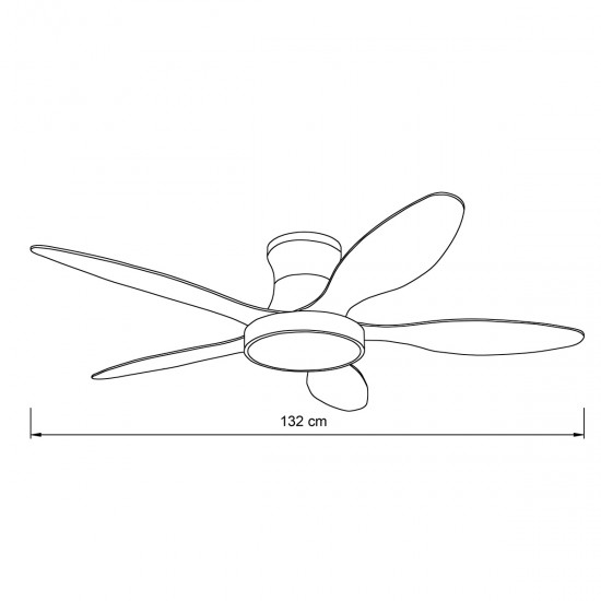 it-Lighting Denali Ανεμιστήρας Οροφής με LED 24W, DC Μοτέρ & Smart App - Λευκό/Ξύλο (102000710)