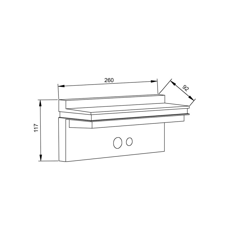 it-Lighting Narlay LED 8W 3000K Solar Outdoor Wall Lamp Black D:260x117x92mm (80206611S)