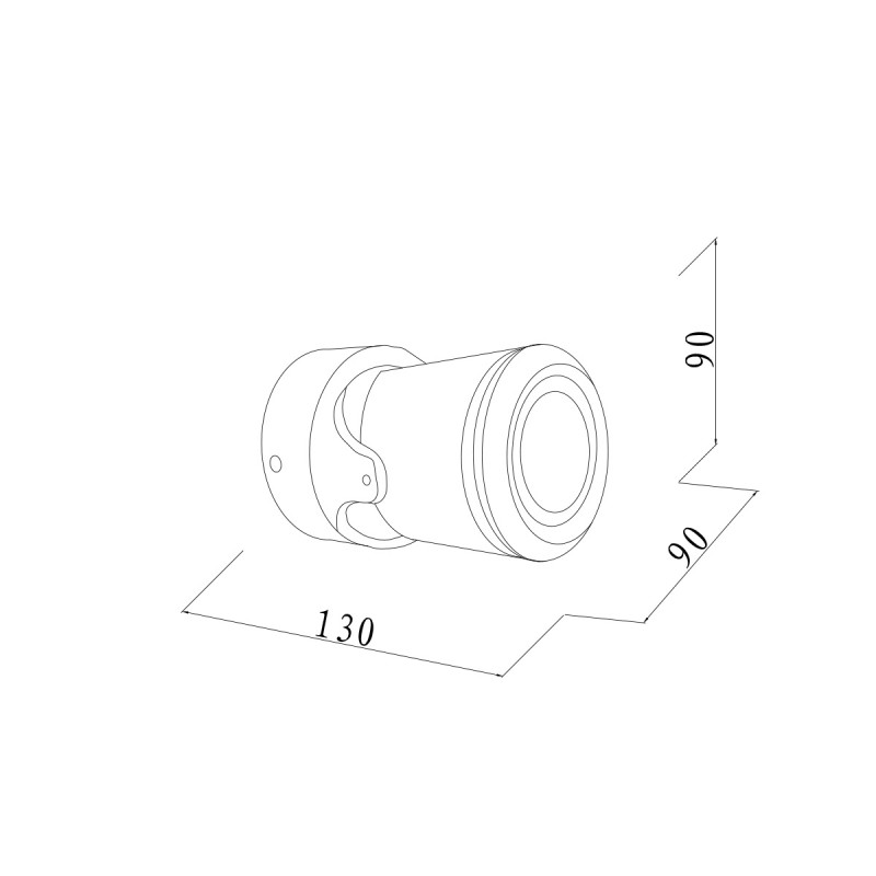 it-Lighting Crescent 1xGU10 Outdoor Spot Anthracite D:90x90x130mm (80206044)