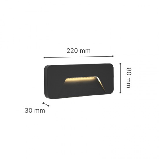 it-Lighting Kentucky LED 3W 3CCT Outdoor Wall Lamp White D:22cmx8cm (80202020)