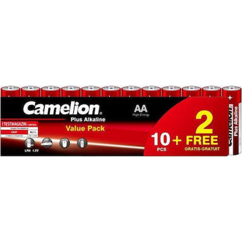Camelion Plus Αλκαλικές Μπαταρίες AA 1.5V 12τμχ
